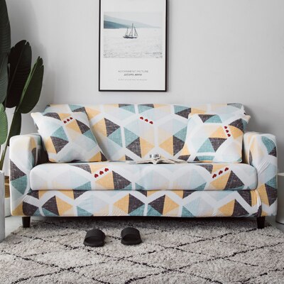 Housse de canapé extensible motifs FERRON | Ajustable