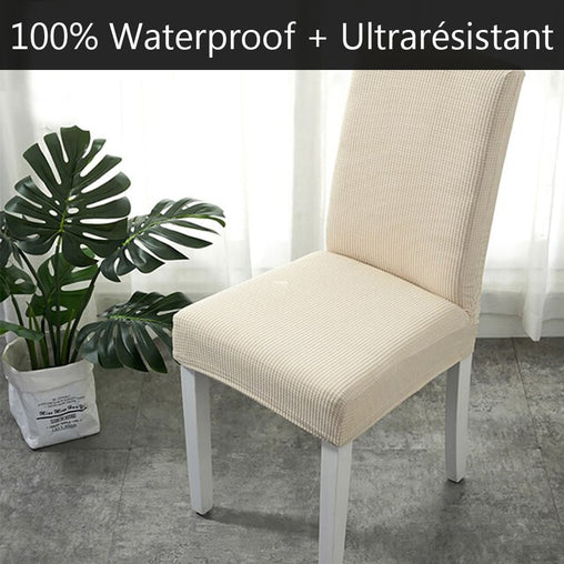 Housse de chaise RIVERTON - Beige | Extensible & Élastique