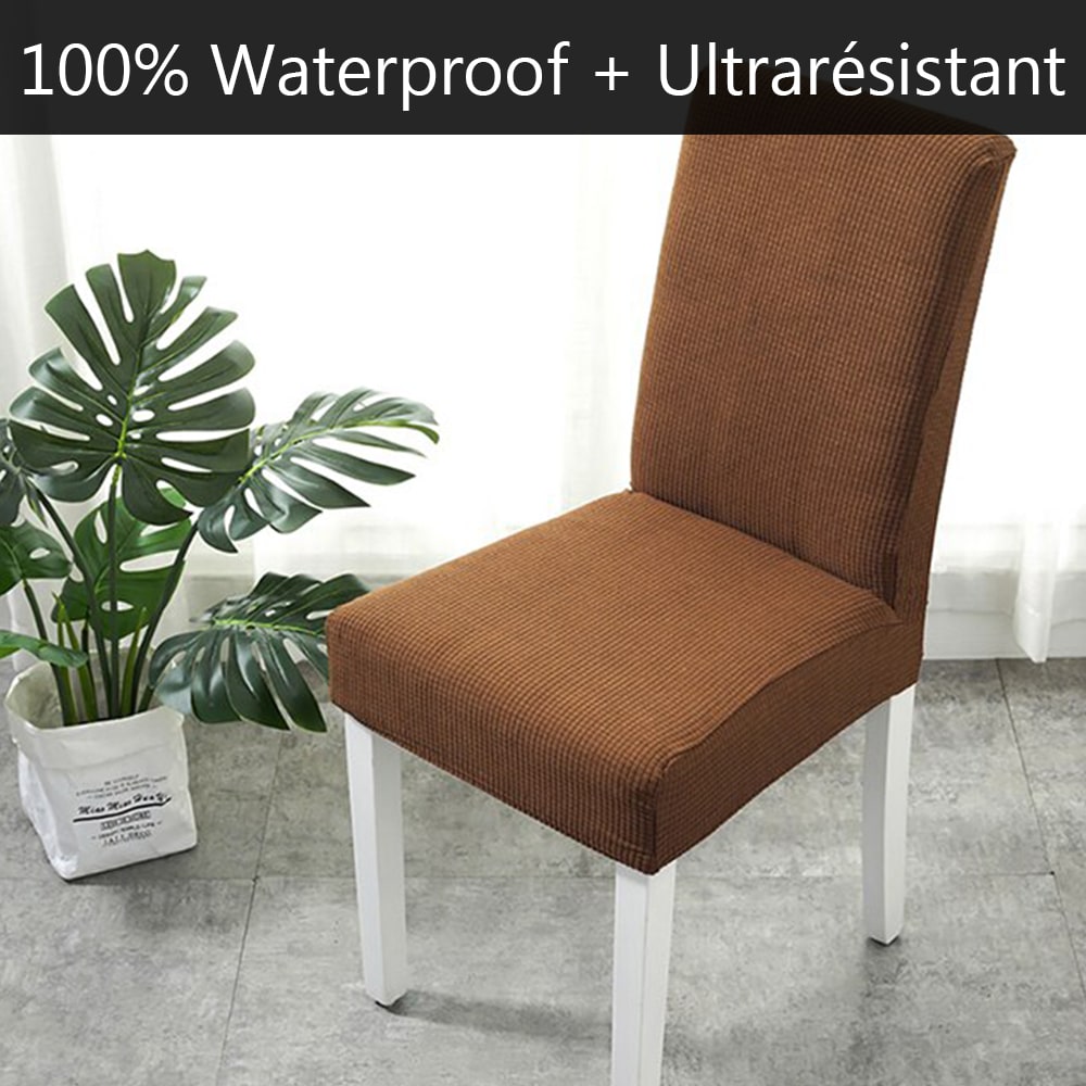 Housse de chaise RIVERTON - Chocolat | Extensible & Élastique