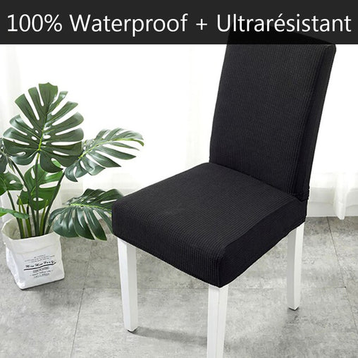 Housse de chaise RIVERTON - Noir | Extensible & Élastique