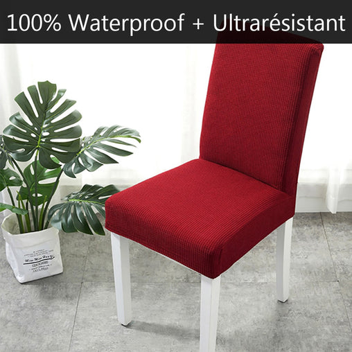 Housse de chaise RIVERTON - Rouge | Extensible & Élastique