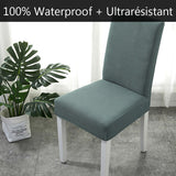 Housse de chaise RIVERTON - Vert | Extensible & Élastique