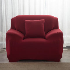Housse de canapé rouge foncé NEWTON | Extensible