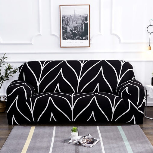 Housse de canapé extensible motifs CARBON | Ajustable