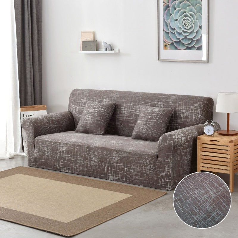 Housse de canapé extensible motifs ALTON |  Ajustable