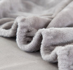 Housse de canapé velours grise MIDWAY | Extensible