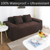 Housse de canapé imperméable marron RIVERTON | Extensible