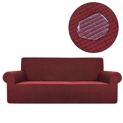 Housse de canapé imperméable rouge RIVERTON | Extensible