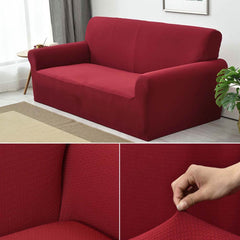 Housse de canapé imperméable rouge RIVERTON | Extensible