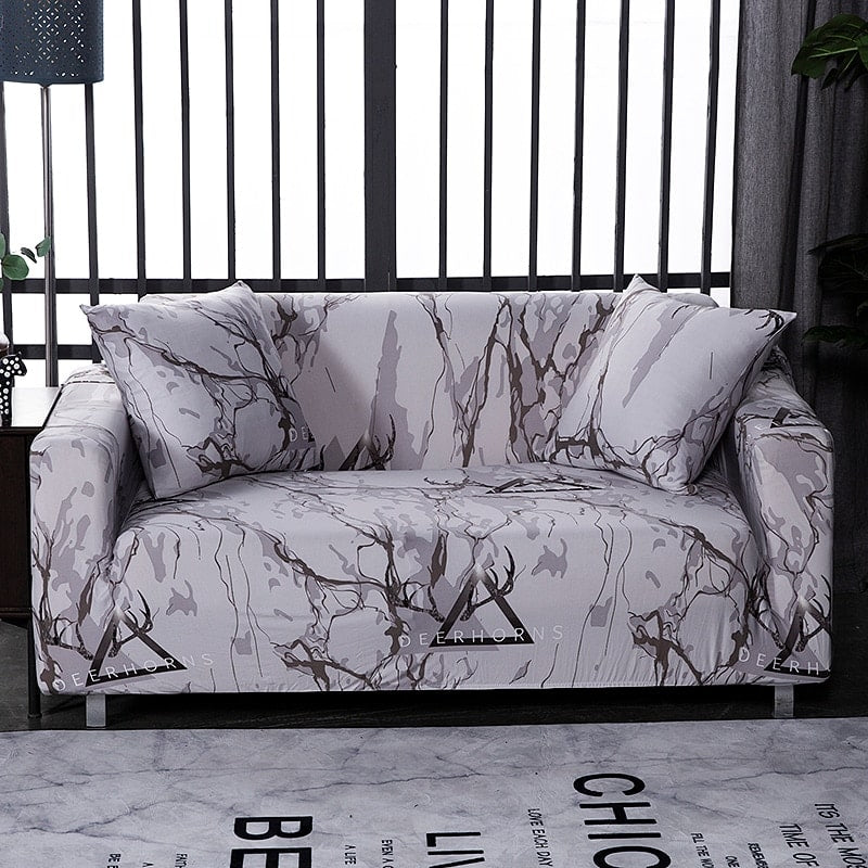 Housse de canapé extensible motifs CLAWSON | Ajustable
