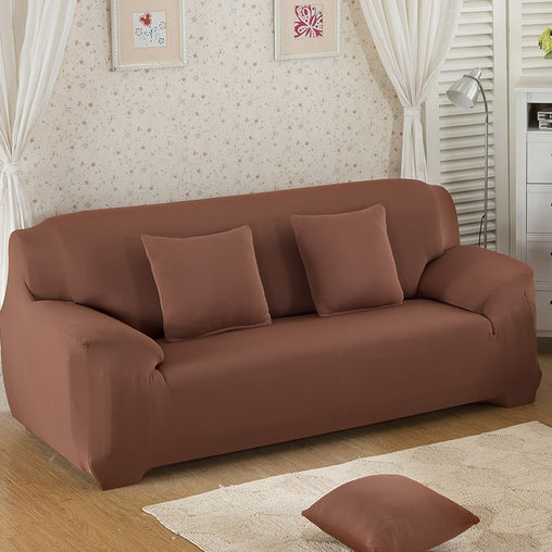 Housse de canapé extensible marron clair NEWTON | Ajustable