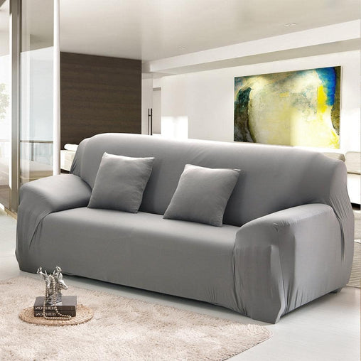 Housse de canapé grise extensible NEWTON | Ajustable