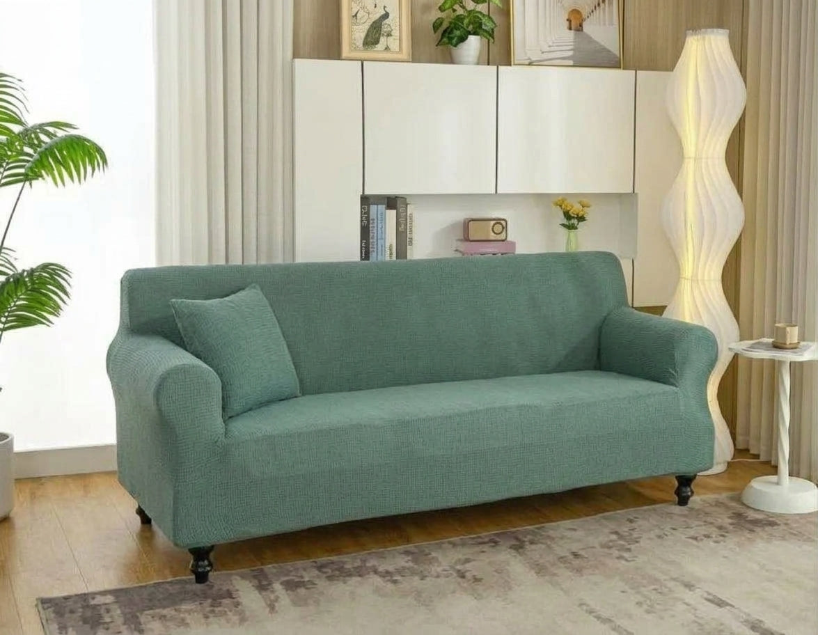 Housse de canapé imperméable unie RIVERTONE – Vert amande