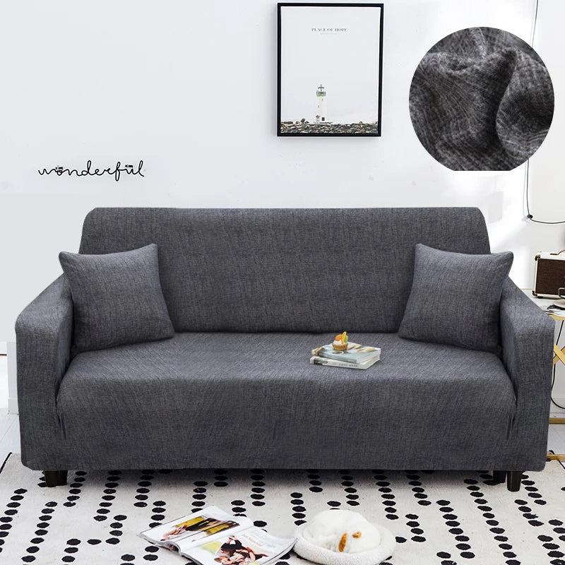 Housse de canapé à motifs HARLOW - Anthracite