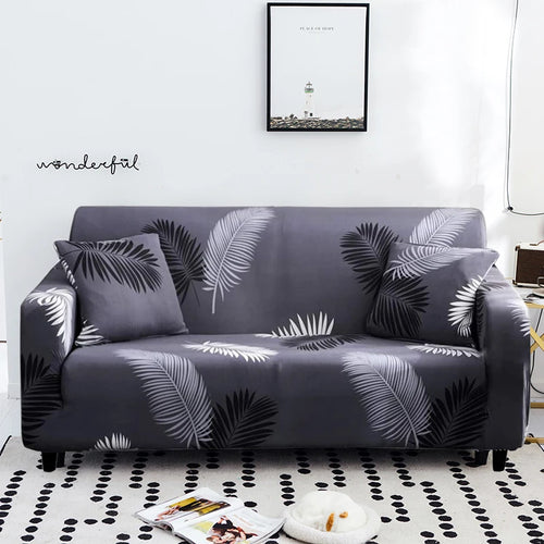 Housse de canapé à motifs HARLOW - Ardoise