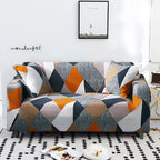 Housse de canapé à motifs HARLOW - Orange