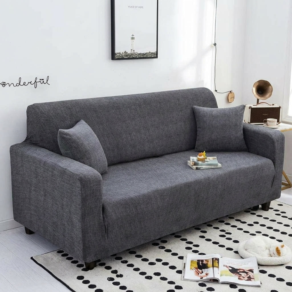 Housse de canapé à motifs HARLOW - Anthracite