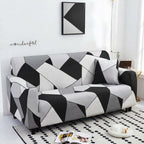 Housse de canapé à motifs WESTON - Noir et Blanc