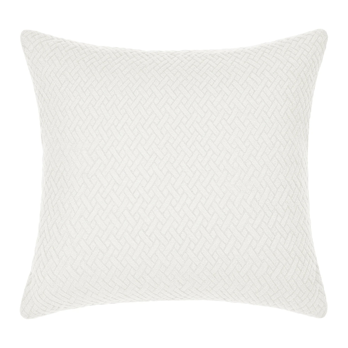 Housse de coussin unie HAVEN blanc