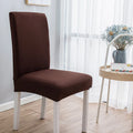 Housse de chaise extensible unie NEWTON chocolat