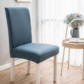 Housse de chaise extensible unie NEWTON gris bleu
