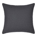 Housse de coussin unie HAVEN gris foncé