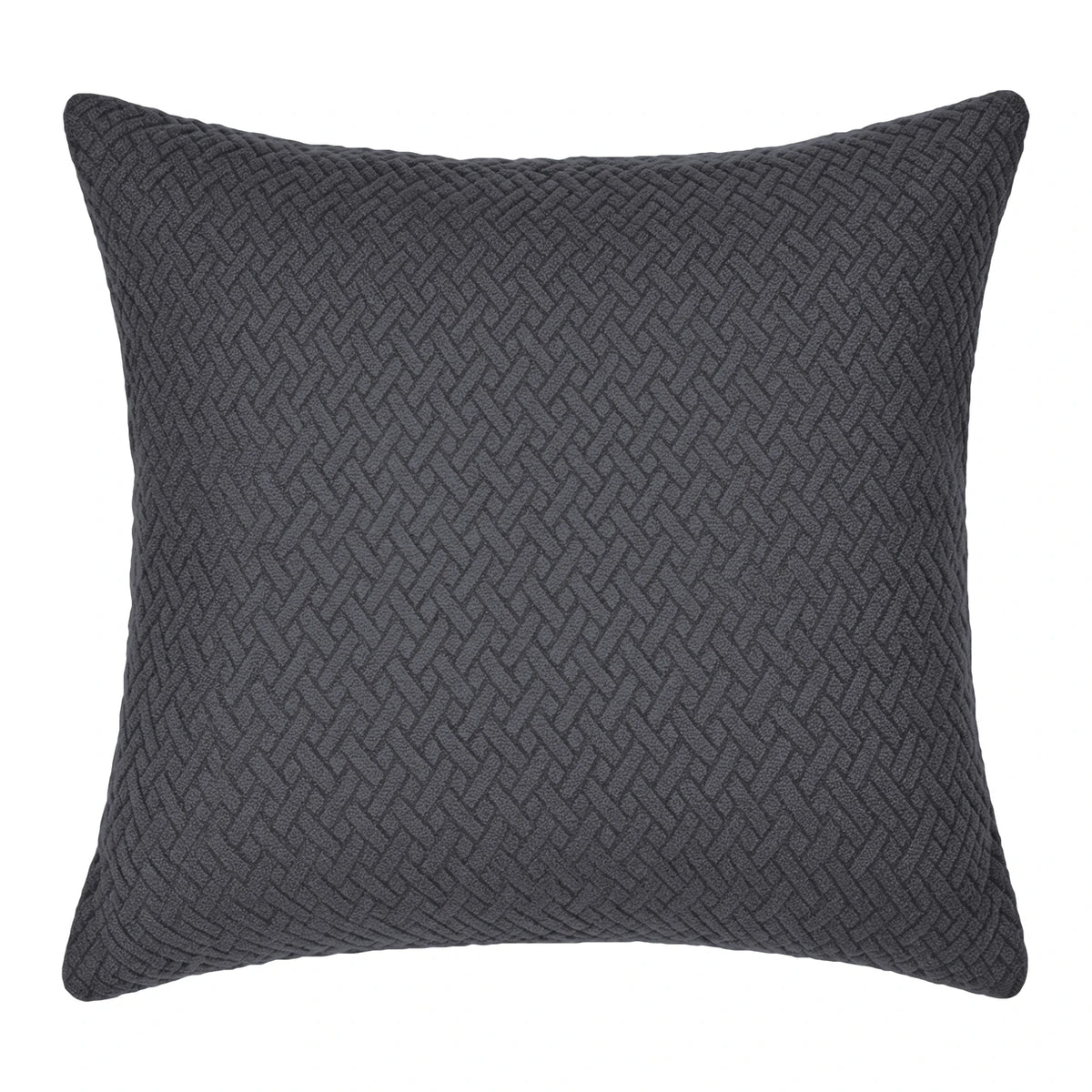 Housse de coussin unie HAVEN gris foncé