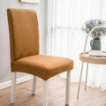 Housse de chaise extensible unie NEWTON camel