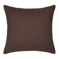 Housse de coussin unie HAVEN chocolat