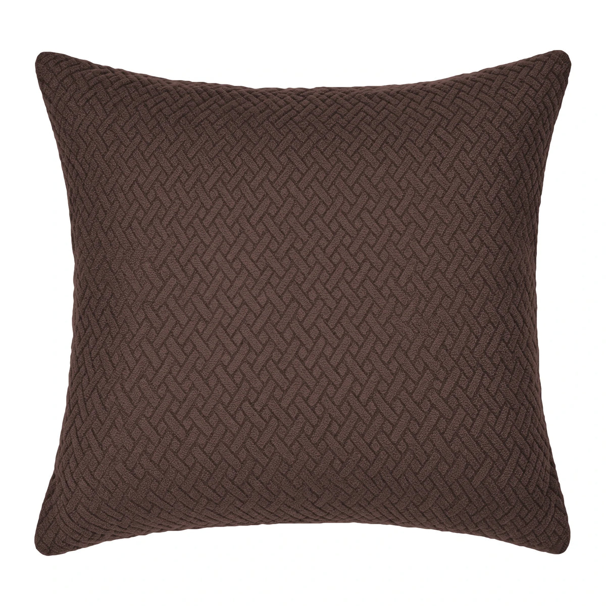 Housse de coussin unie HAVEN chocolat