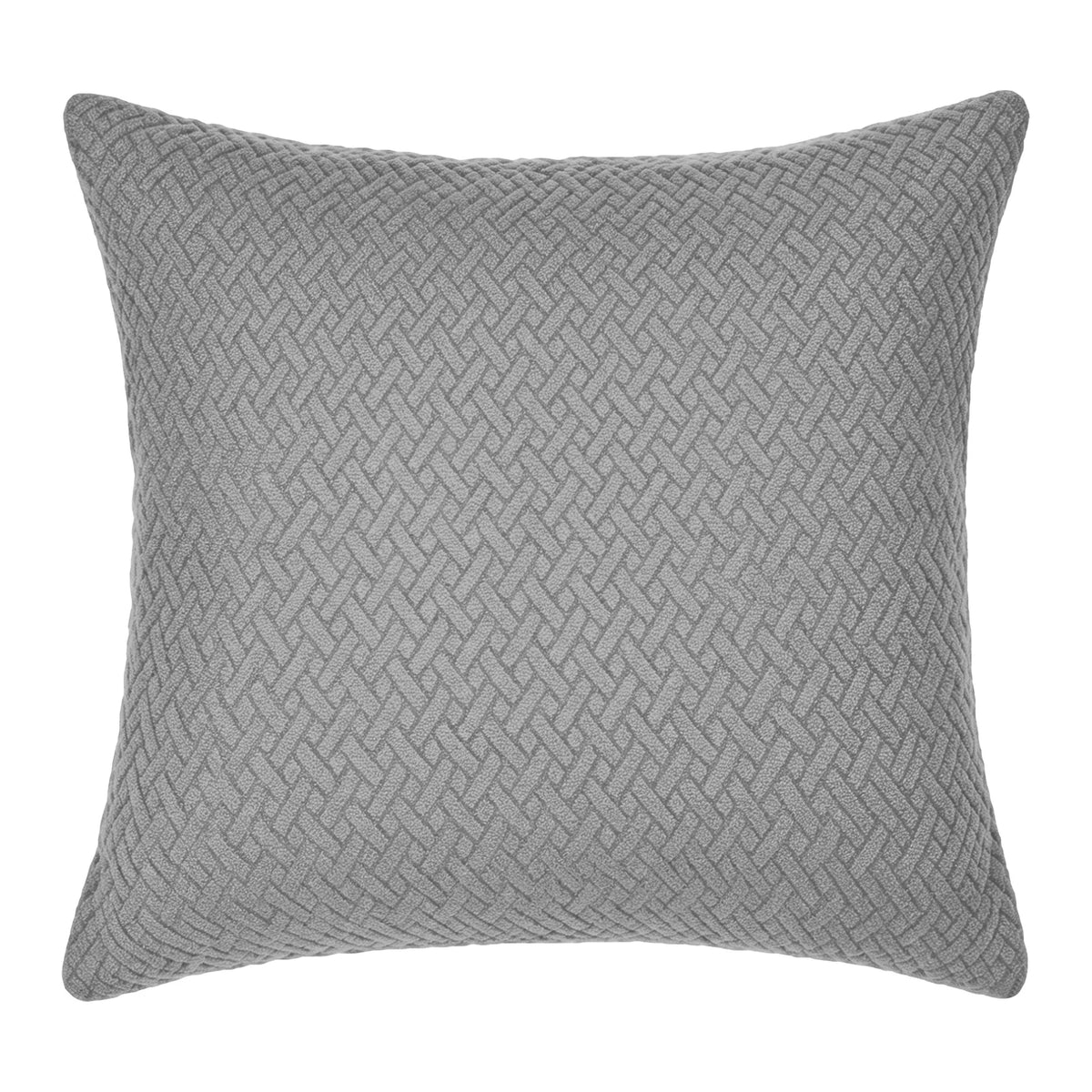 Housse de coussin unie HAVEN gris clair
