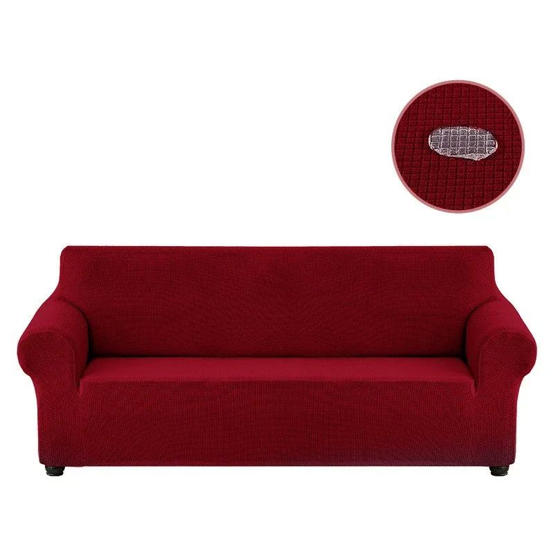 Housse de canapé imperméable unie RIVERTONE bordeaux
