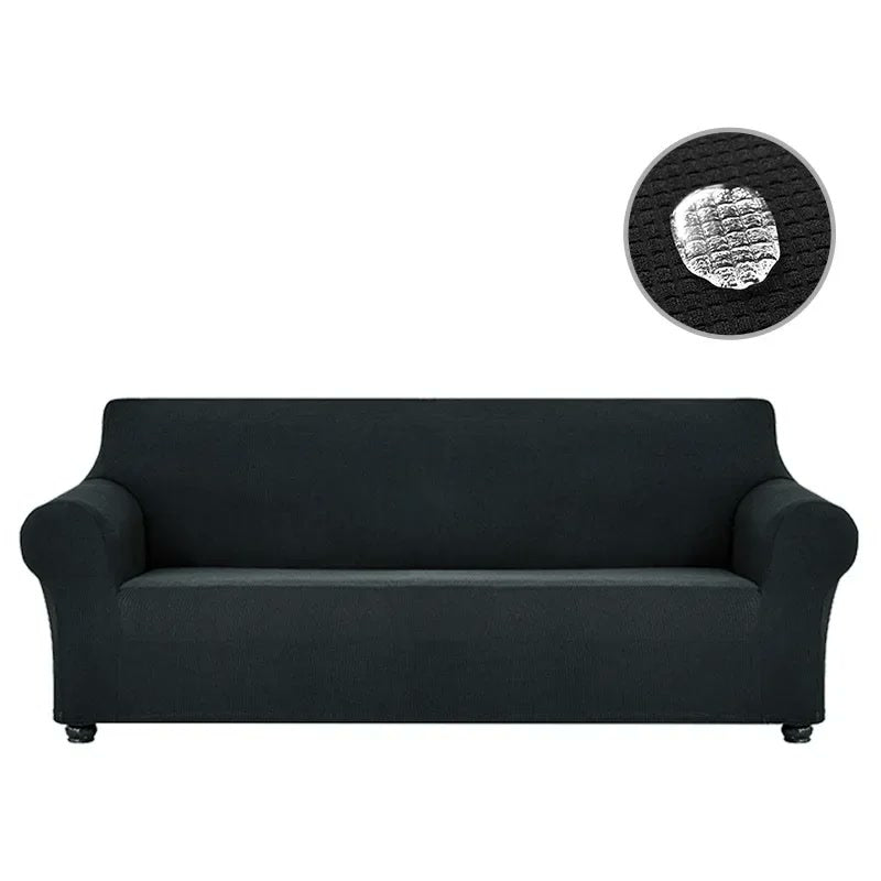 Housse de canapé imperméable unie RIVERTONE noir