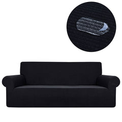 Housse de canapé imperméable noir RIVERTON | Extensible